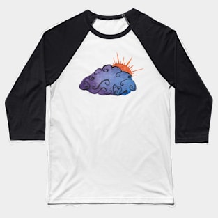 Watercolor Storm Cloud Baseball T-Shirt